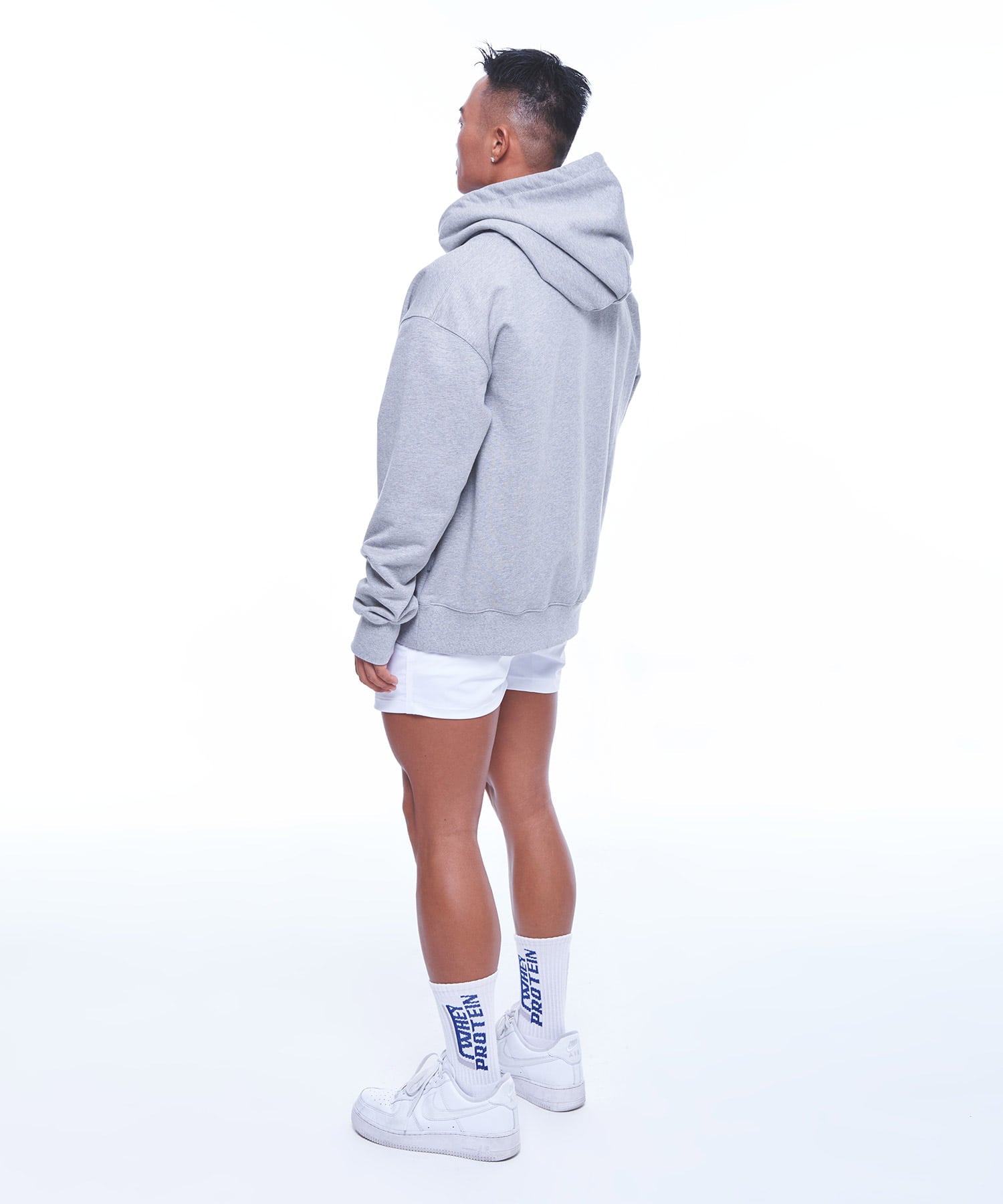 BIG CHROME B LOGO HOODIE [MELANGE GREY]