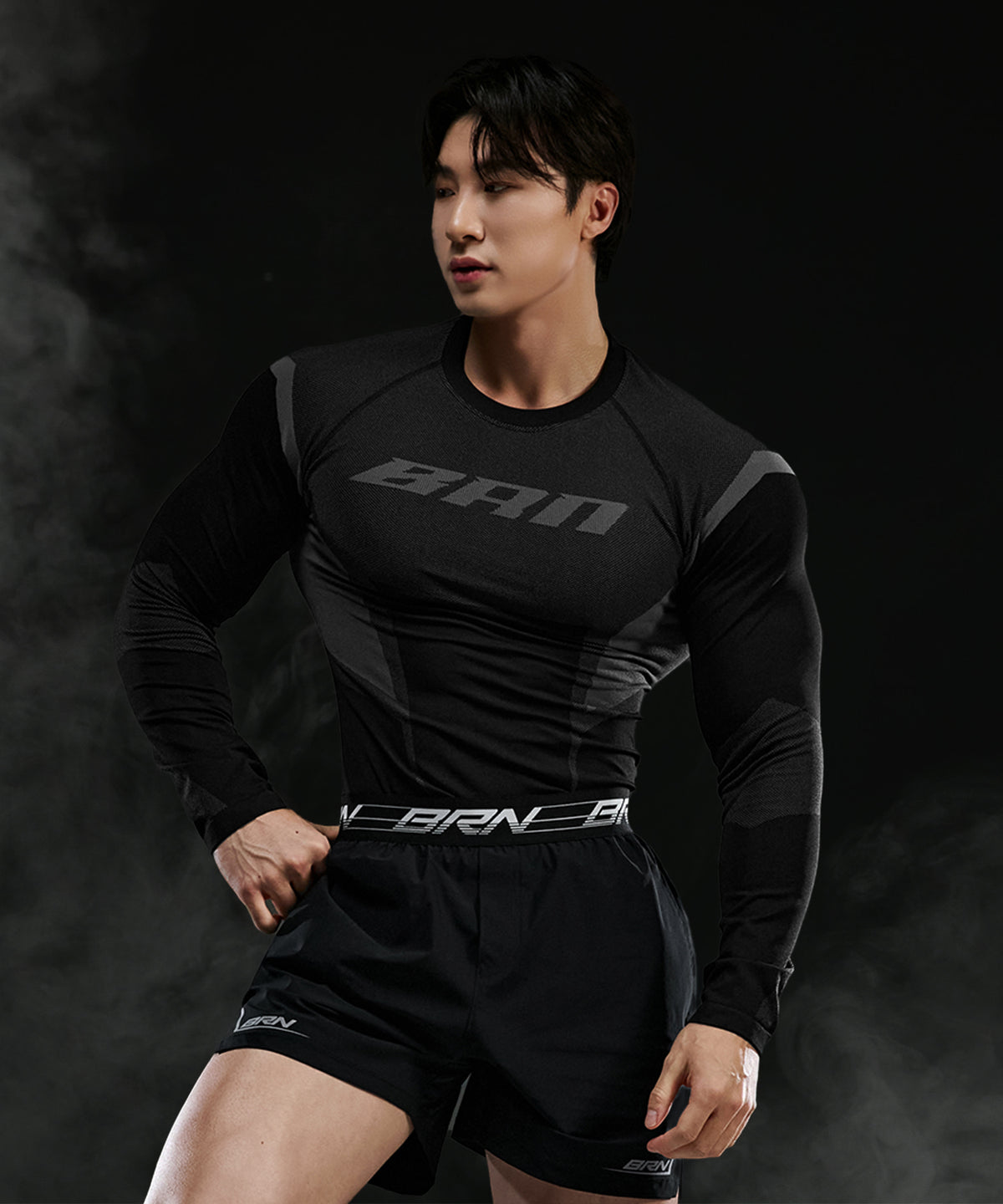BRN ECLIPSE SEAMLESS LONG SLEEVE [BLACK]