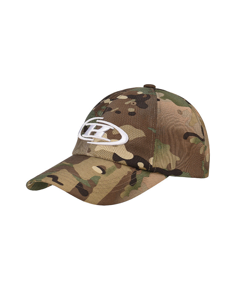 B SYMBOL BIG LOGO BALL CAP [MULTI CAMO]