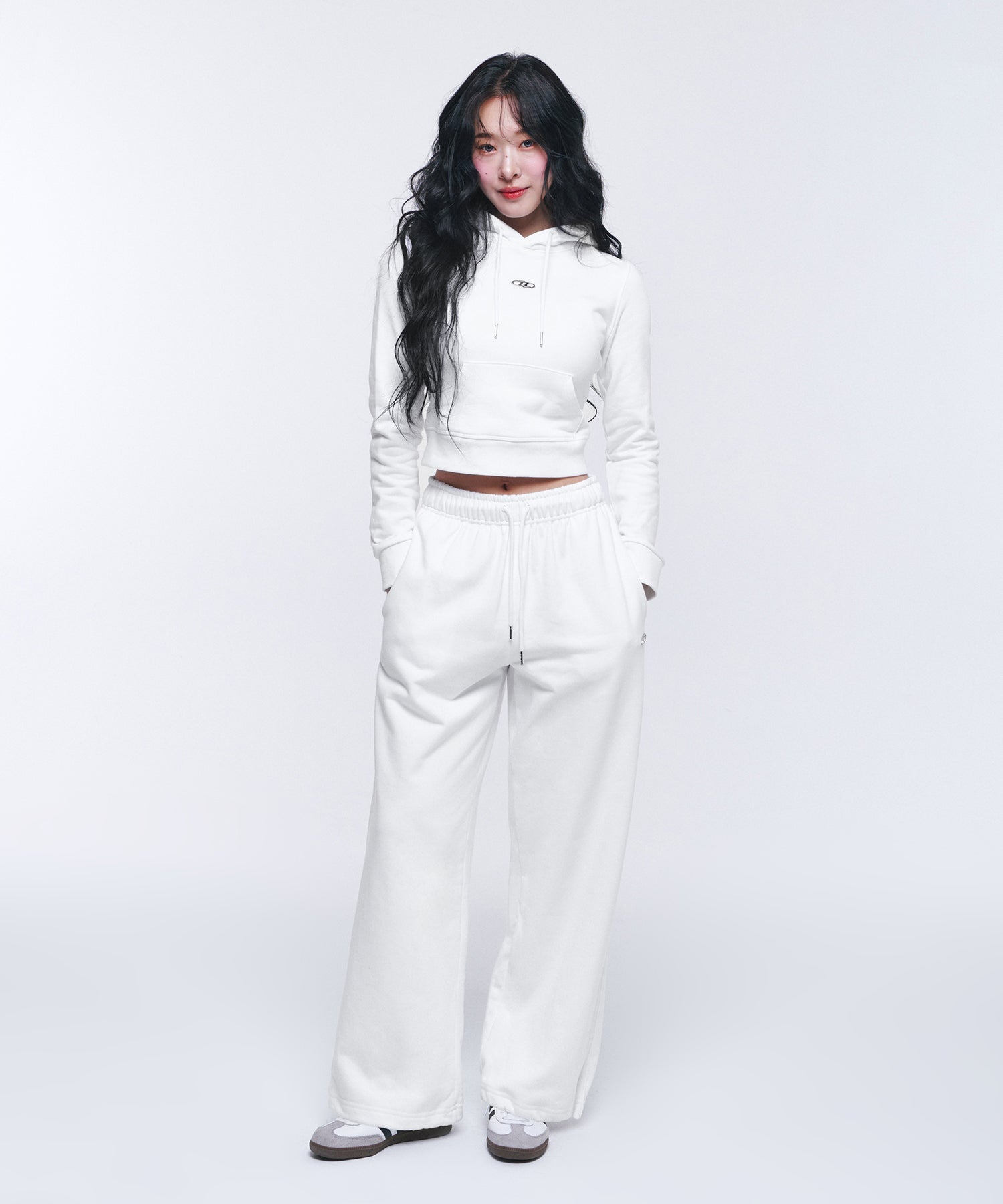 W B PENDANT COTTON SWEAT PANTS [WHITE]