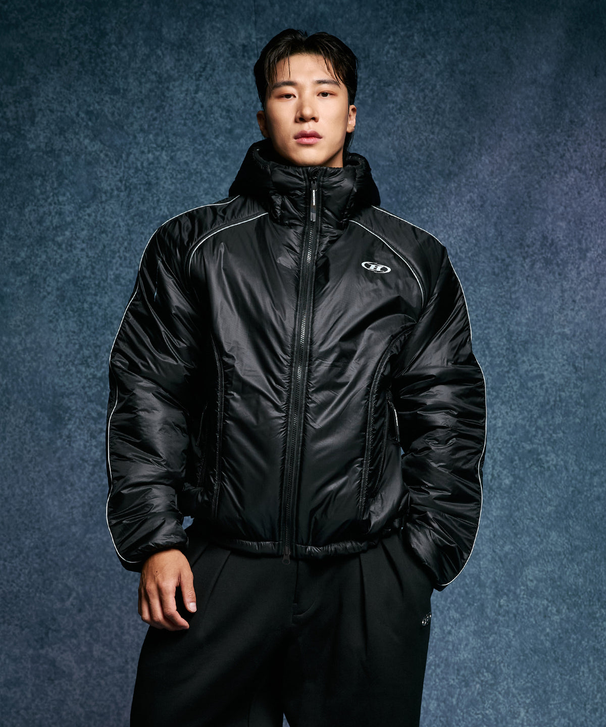【韓国限定】SYMBOL B LIGHTWEIGHT PADDED JACKET [BLACK]