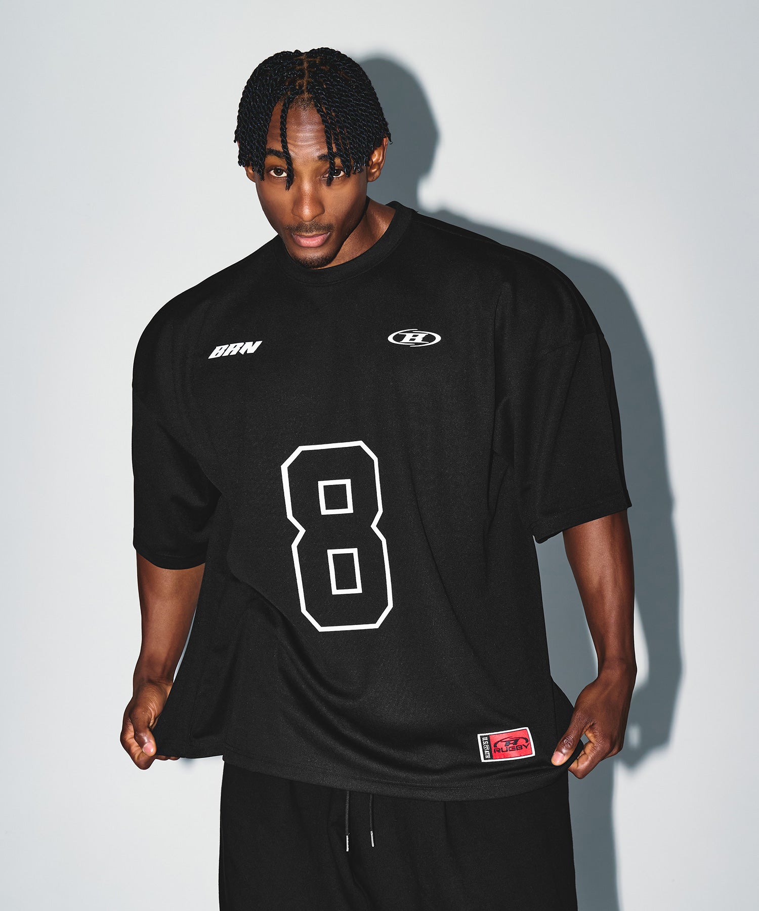 【予約販売：ご注文より1～3週間後に発送予定】BRN COOL MESH EXTRA FIT T-SHIRTS [BLACK]