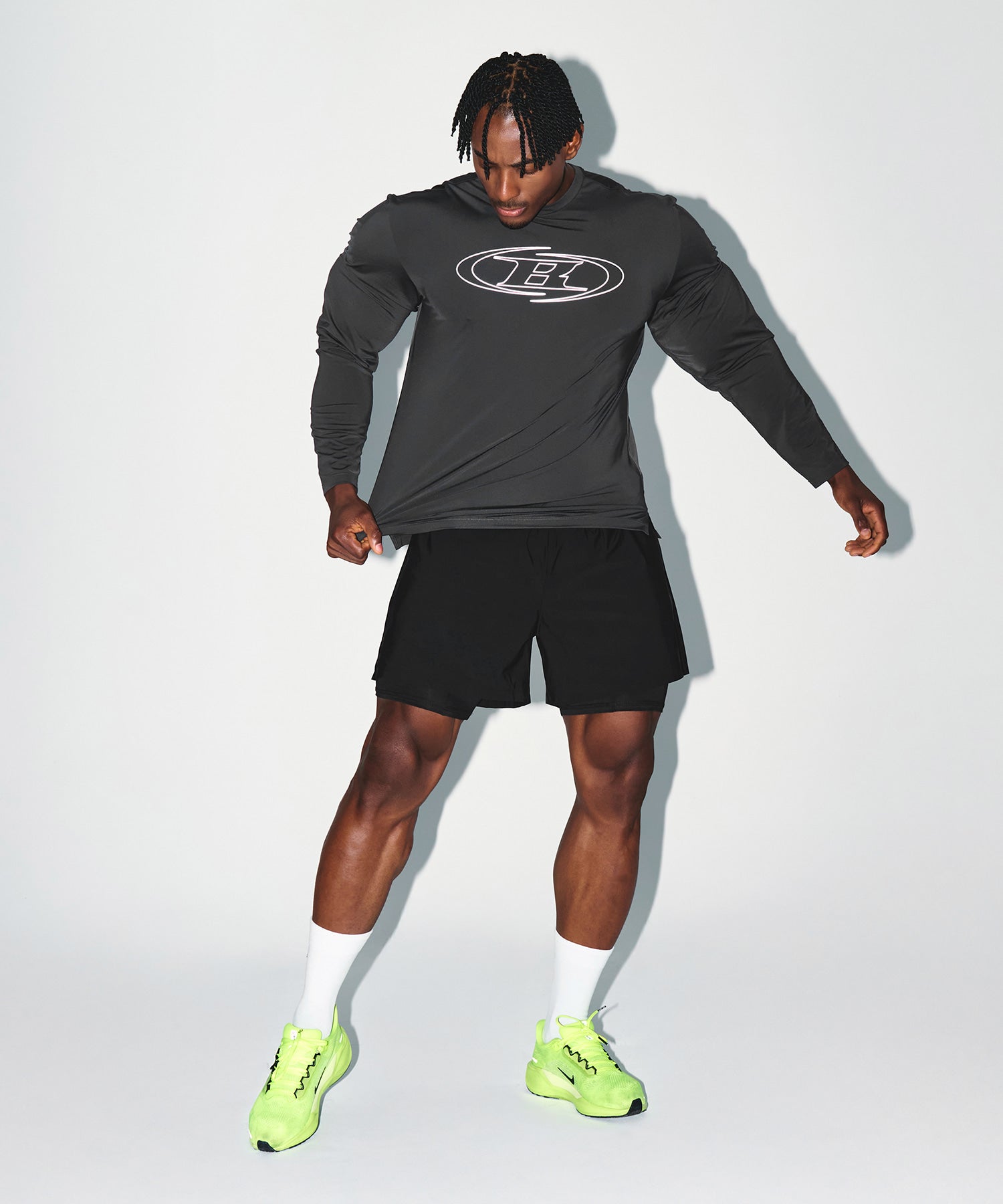【予約販売：ご注文より1～3週間後に発送予定】STROKE B QUICK DRY LONG SLEEVE [CHARCOAL]
