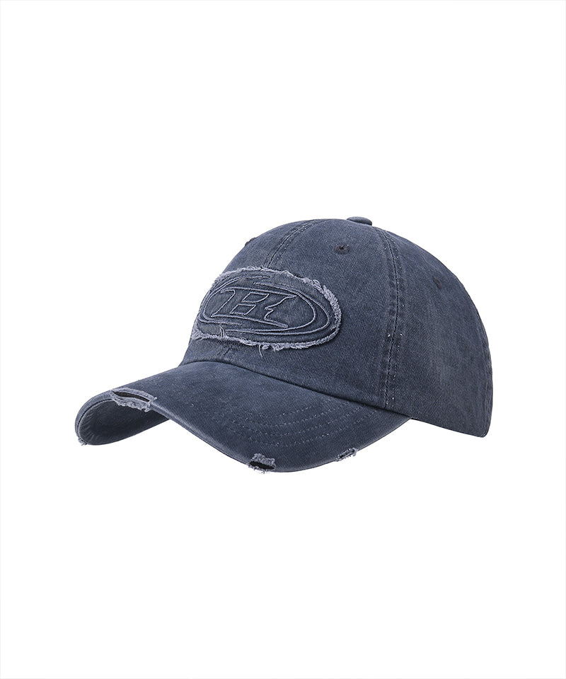 【予約販売：ご注文より1～3週間後に発送予定】STROKE B PIGMENT BALL CAP [NAVY]