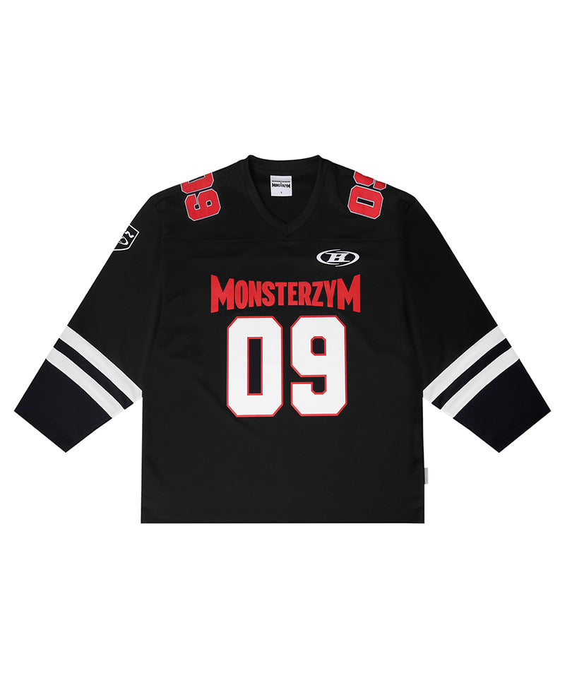 【予約販売：ご注文より1～3週間後に発送予定】MONSTERZYM HOCKEY JERSEY [BLACK]