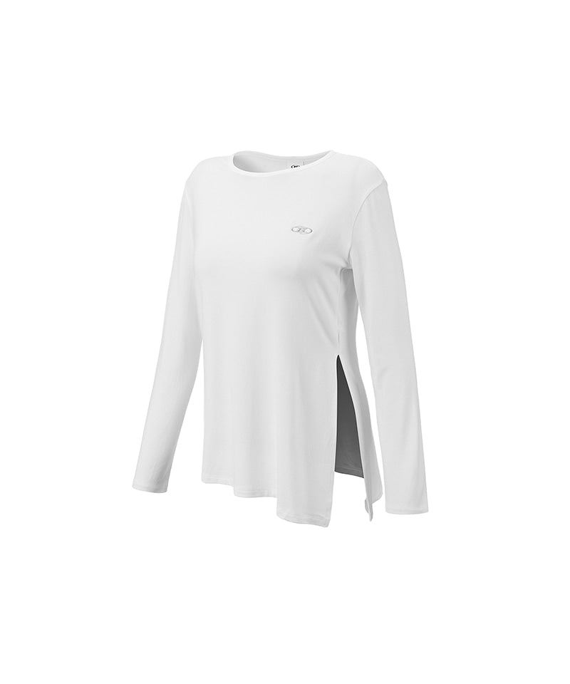 【予約販売：ご注文より1～3週間後に発送予定】W MODAL TIE LONG SLEEVE [WHITE]