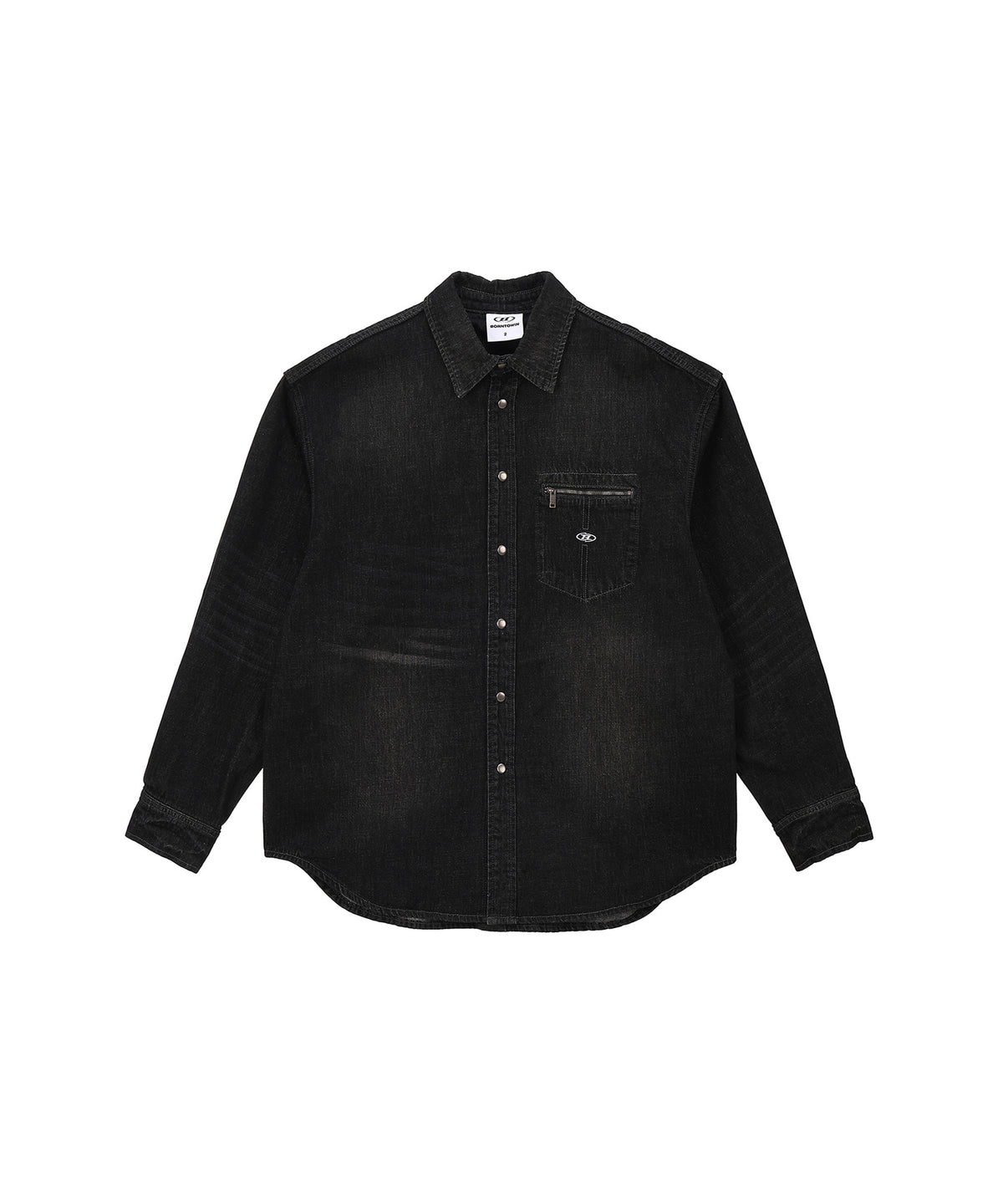 【予約販売：ご注文より1～3週間後に発送予定】WASHED DENIM OVER FIT SHIRTS [BLACK DENIM]