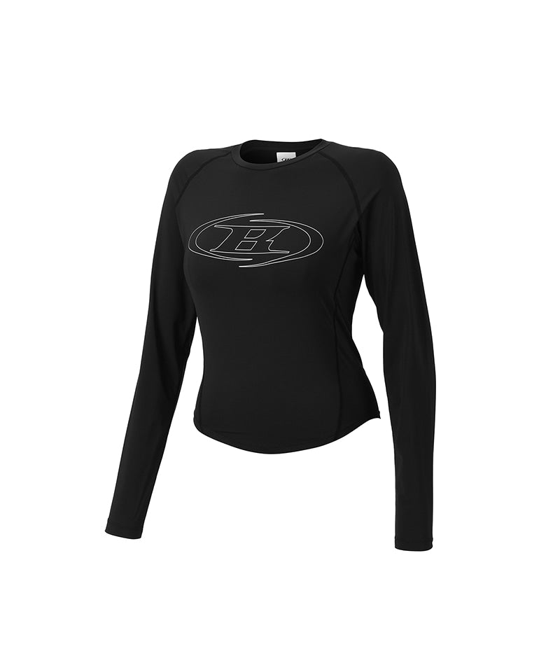 【予約販売：ご注文より1～3週間後に発送予定】W STROKE B VENTILATION LONG SLEEVE [BLACK]