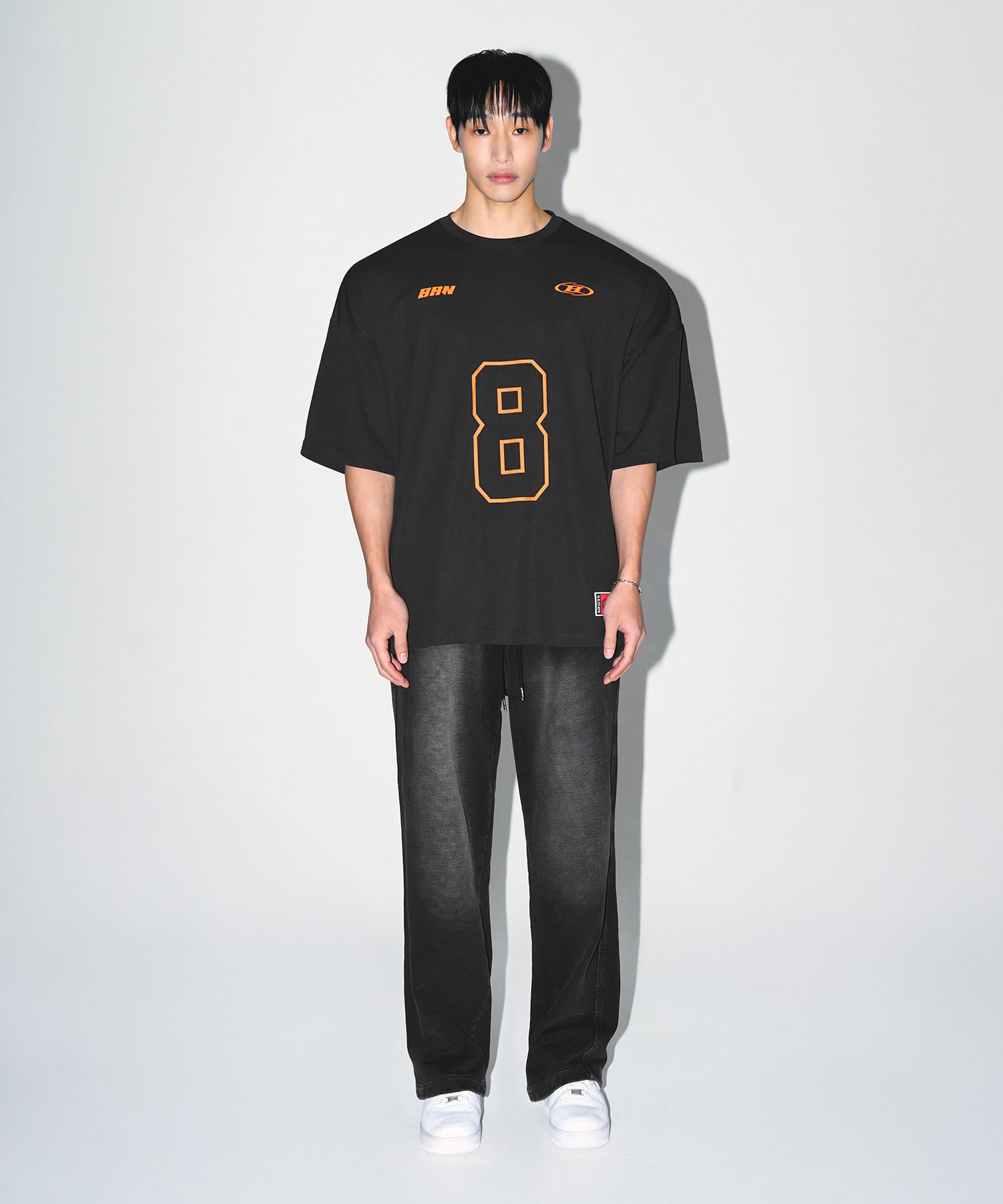 【予約販売：ご注文より1～3週間後に発送予定】BRN COOL MESH EXTRA FIT T-SHIRTS [CHARCOAL]