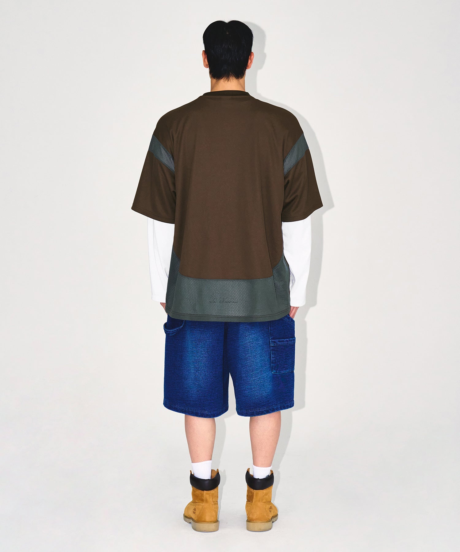 【予約販売：ご注文より1～3週間後に発送予定】09 APPLIQUE RUGBY JERSEY T-SHIRTS [BROWN]