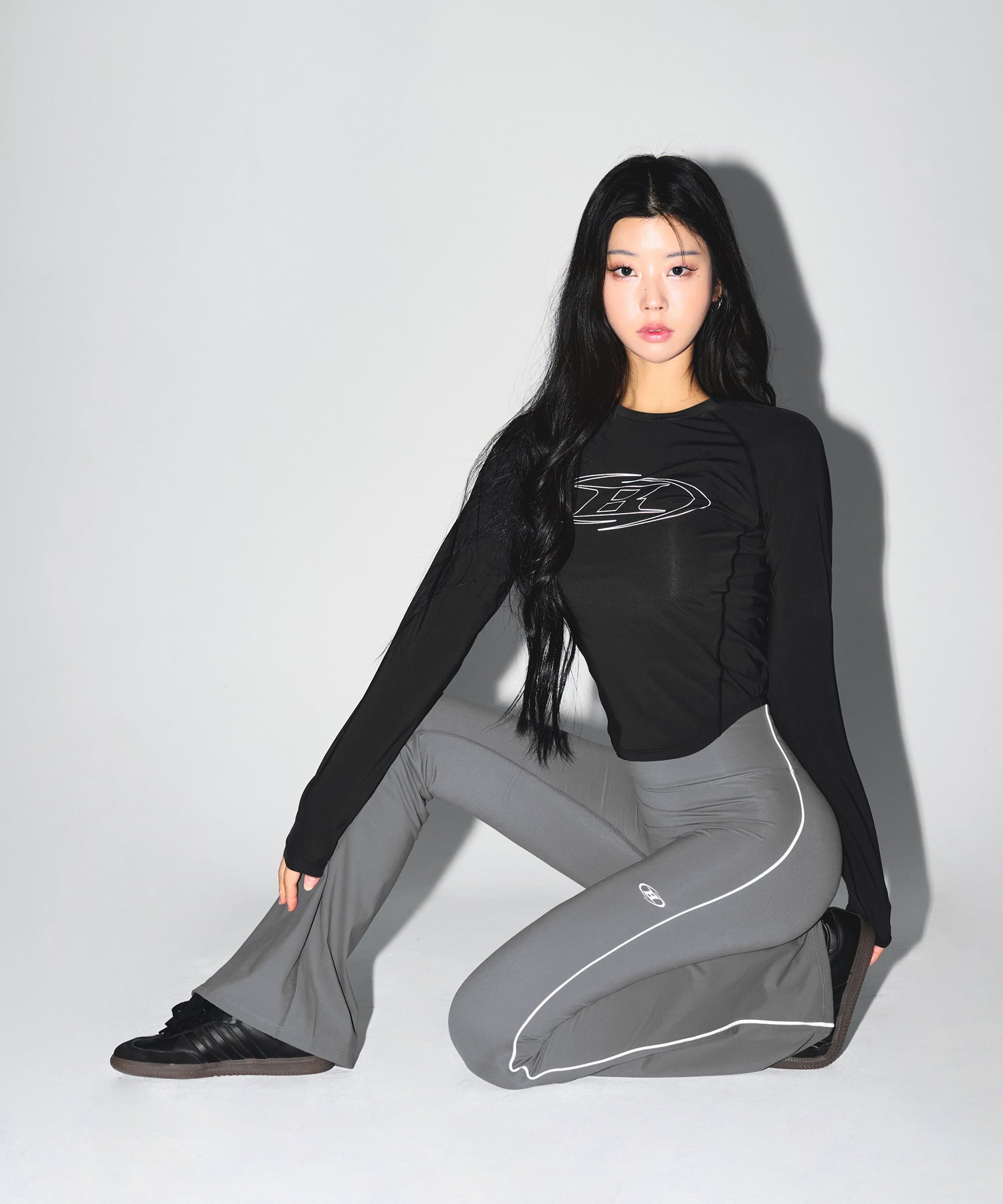 【予約販売：ご注文より1～3週間後に発送予定】W STROKE B VENTILATION LONG SLEEVE [BLACK]