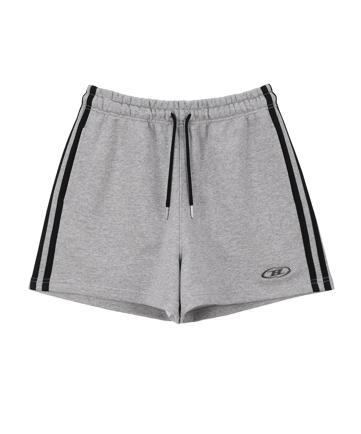 【予約販売：ご注文より1～3週間後に発送予定】W CHROME B TRACK LINE SHORTS [MELANGE GREY]