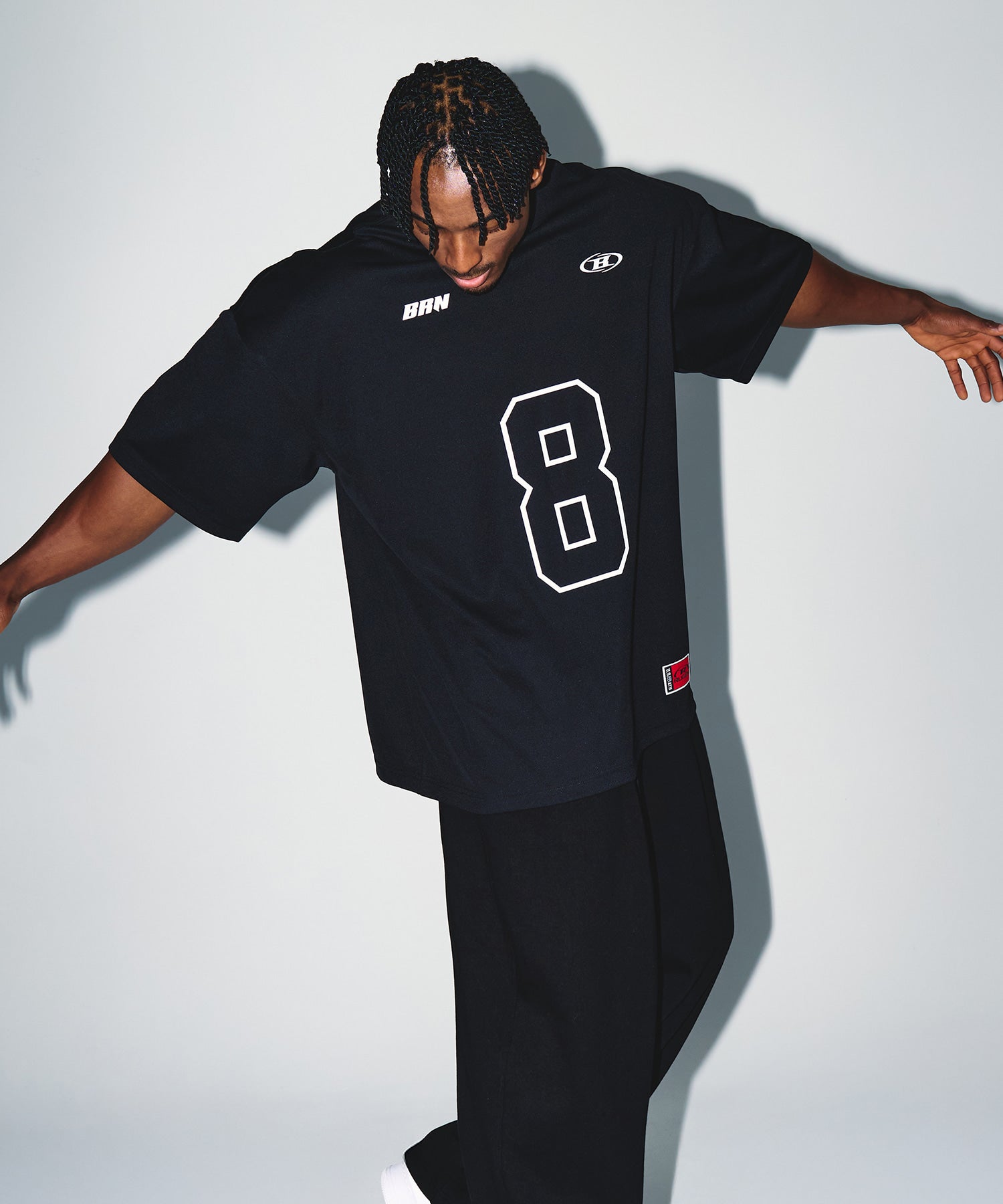【予約販売：ご注文より1～3週間後に発送予定】BRN COOL MESH EXTRA FIT T-SHIRTS [BLACK]