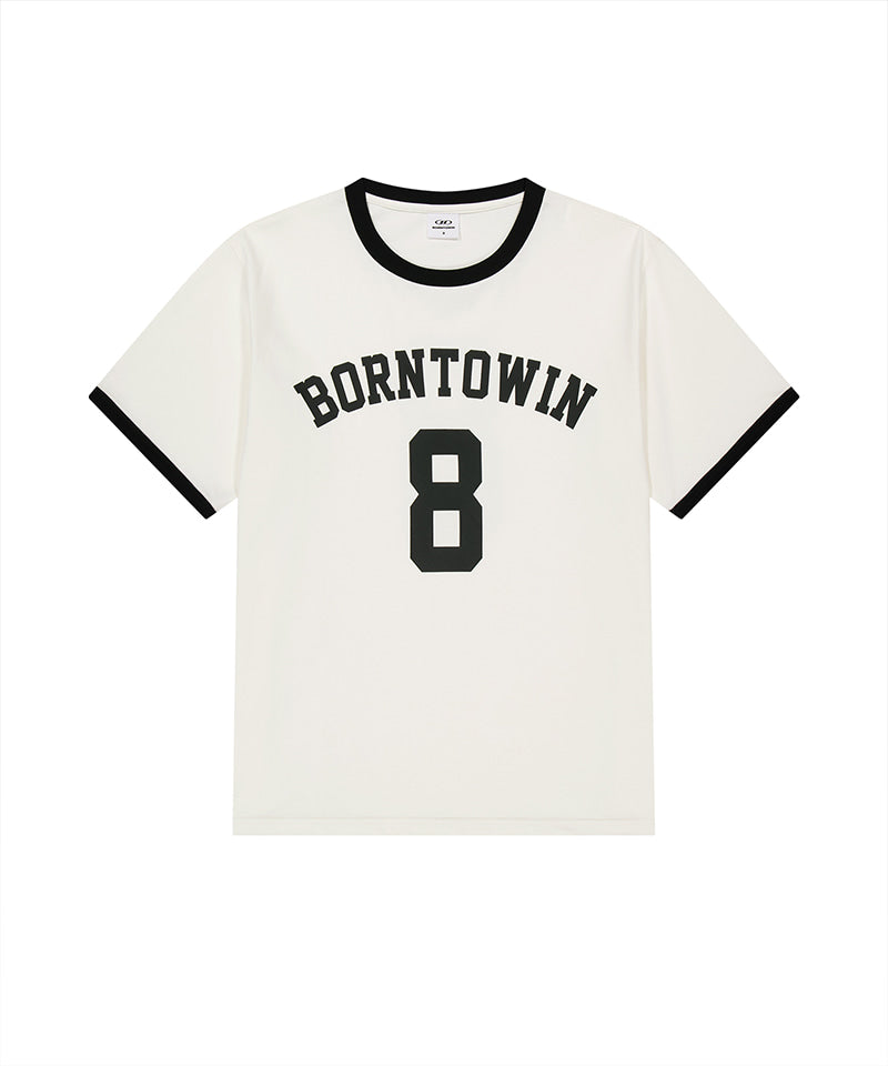 【予約販売：ご注文より1～3週間後に発送予定】NUMBER RINGER REGULAR FIT T-SHIRTS [IVORY]