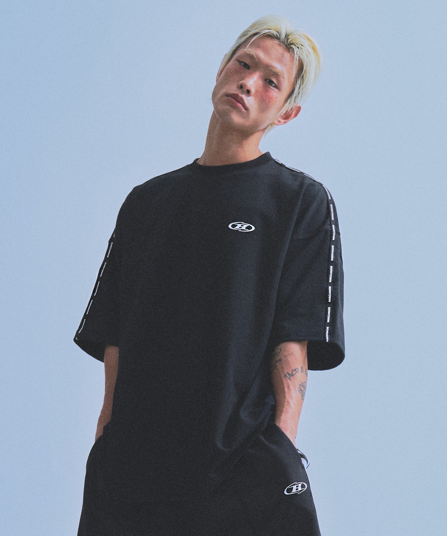 【5/9 release】BLACK LINE EXTRA FIT T-SHIRTS [BLACK]