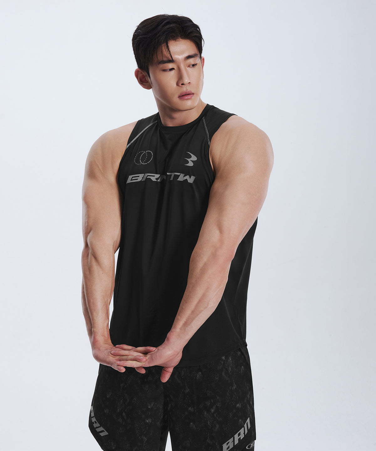 【韓国限定】BRNTW QUICK DRY SINGLET [BLACK]