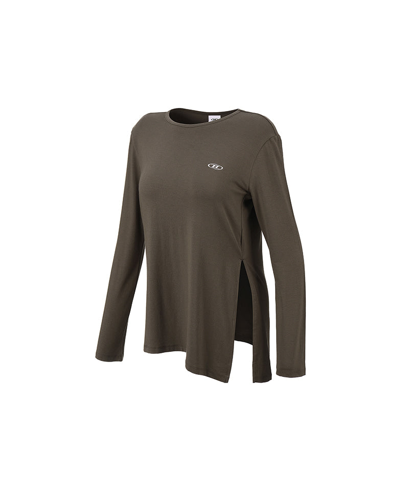 【予約販売：ご注文より1～3週間後に発送予定】W MODAL TIE LONG SLEEVE [BROWN]