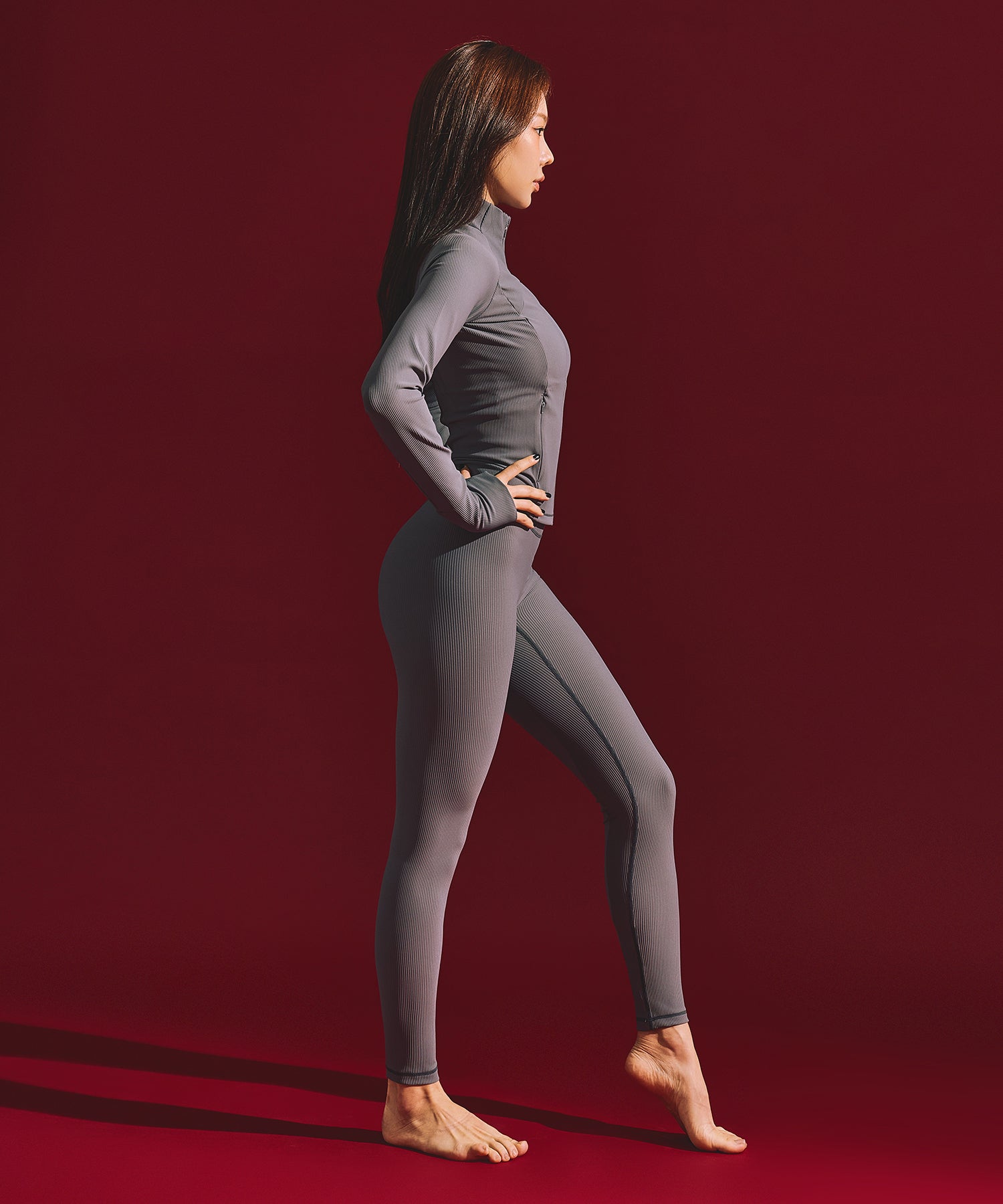 W B-FLEX LONG LEGGINGS [CHARCOAL]