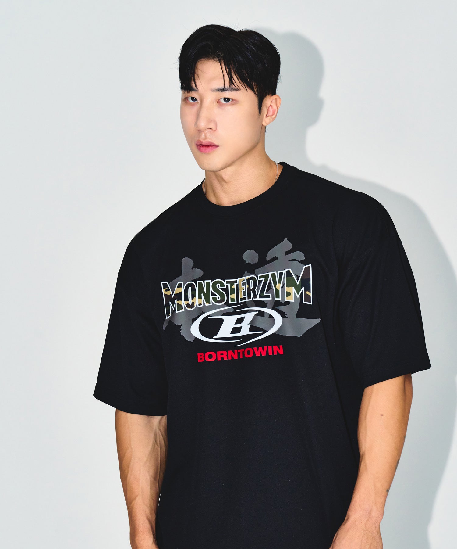 【予約販売：ご注文より1～3週間後に発送予定】MONSTERZYM 10th SEMI OVER FIT T-SHIRTS [BLACK]
