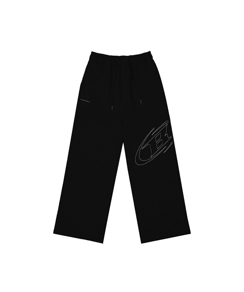 【予約販売：ご注文より1～3週間後に発送予定】STROKE B WIDE PANTS [BLACK]
