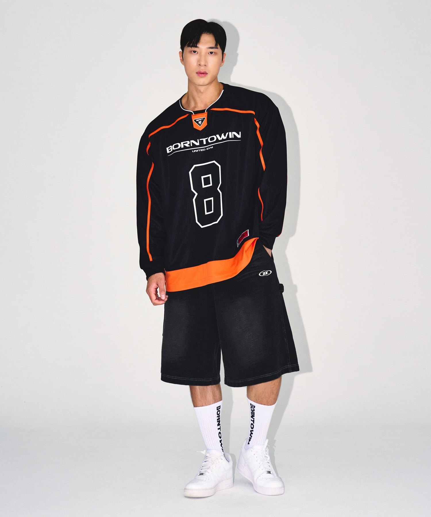 【予約販売：ご注文より1～3週間後に発送予定】LINE TAPING RUGBY LONG SLEEVE [BLACK]