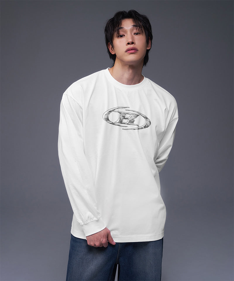 【韓国限定】CAMO B LOGO LONG SLEEVE [WHITE]