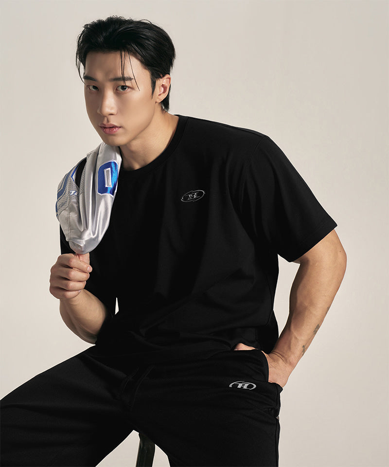 SILVER B BASIC T-SHIRTS [BLACK]