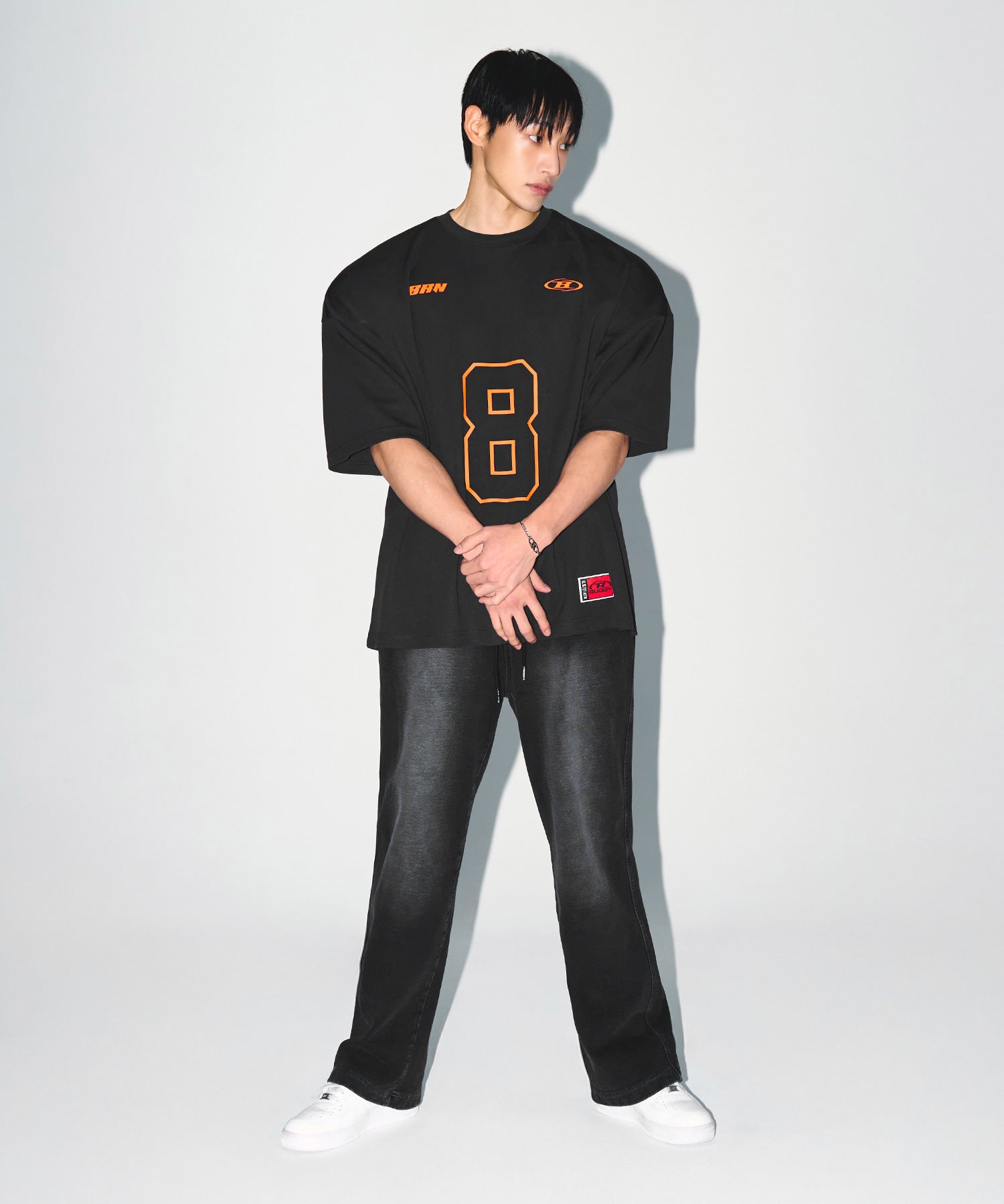 【予約販売：ご注文より1～3週間後に発送予定】BRN COOL MESH EXTRA FIT T-SHIRTS [CHARCOAL]