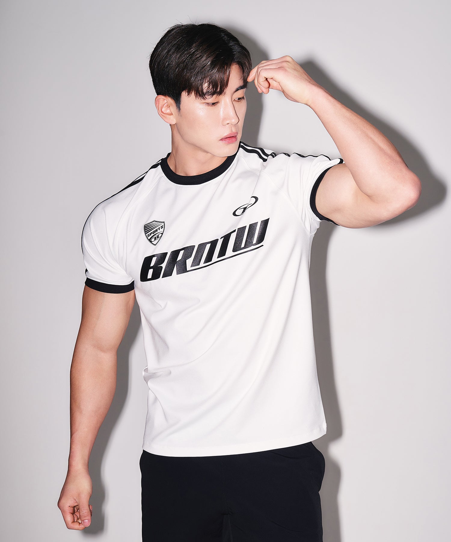BRNTW TRACK LINE T-SHIRTS [WHITE]