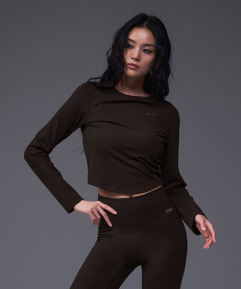 【韓国限定】W B-SOFT EASY LONG SLEEVE [BROWN]