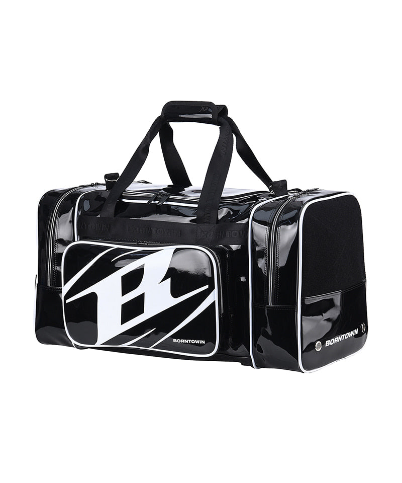 【予約販売：ご注文より1～3週間後に発送予定】SYMBOL LOGO ENAMEL DUFFLE BAG [BLACK]