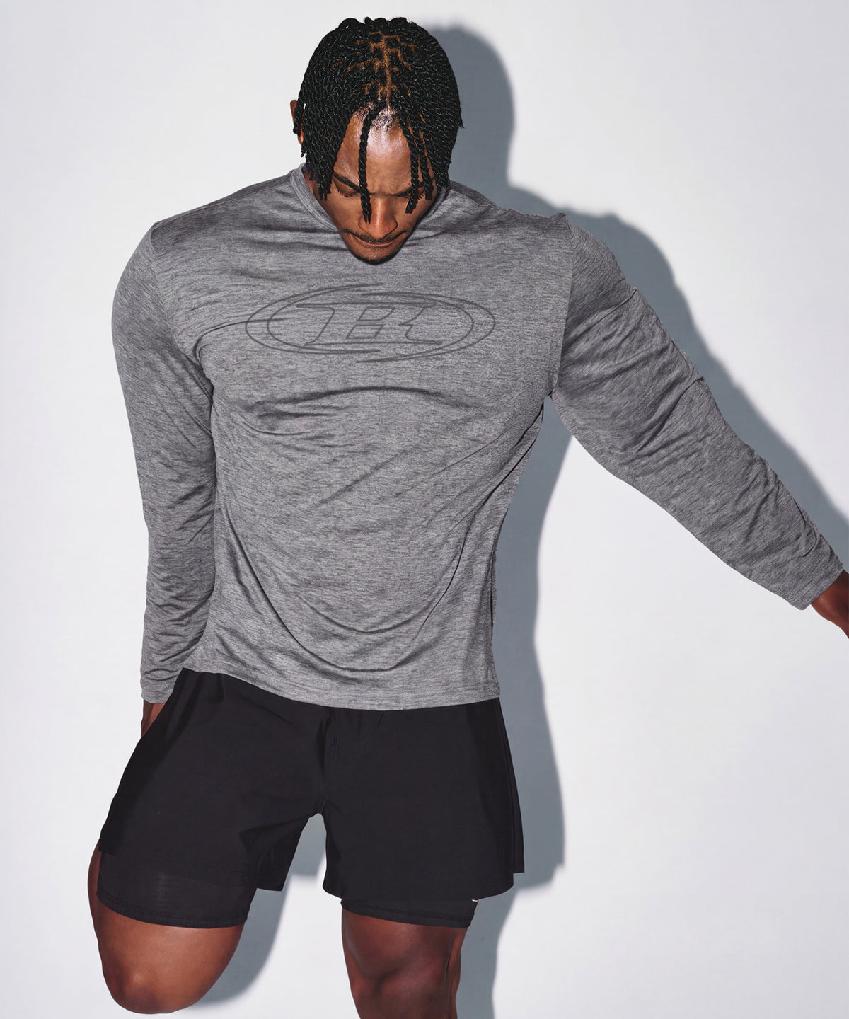 【韓国限定】STROKE B QUICK DRY LONG SLEEVE [MELANGE GREY]