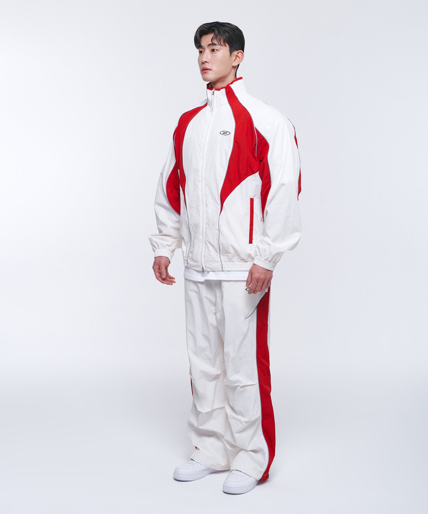 NYLON BLOCK STRING PANTS [WHITE]