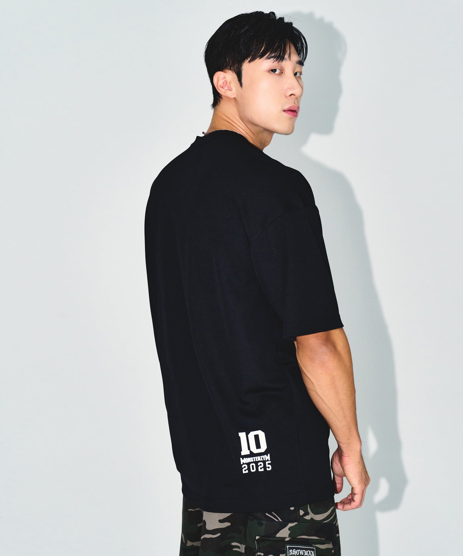 【予約販売：ご注文より1～3週間後に発送予定】MONSTERZYM 10th SEMI OVER FIT T-SHIRTS [BLACK]