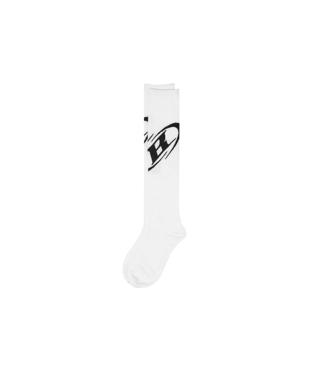 【予約販売：ご注文より1～3週間後に発送予定】BIG B LOGO KNEE SOCKS [WHITE]