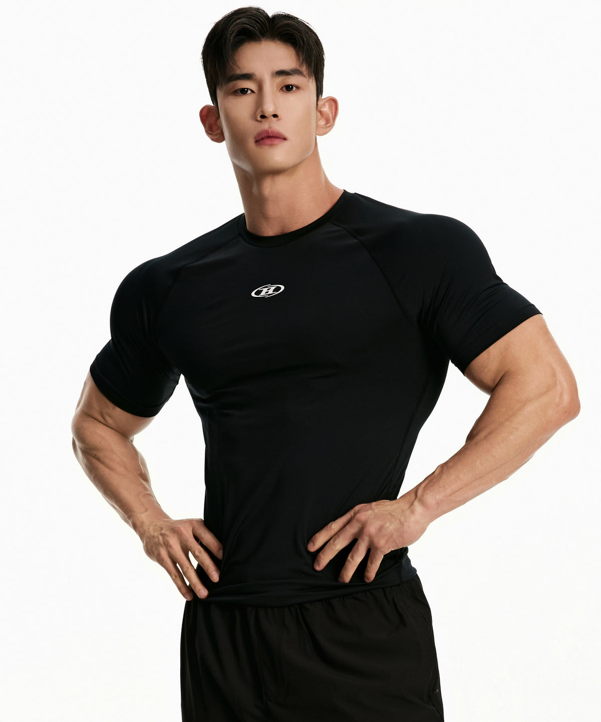 【韓国限定】SYMBOL B COMPRESSION SHORT SLEEVE [BLACK]