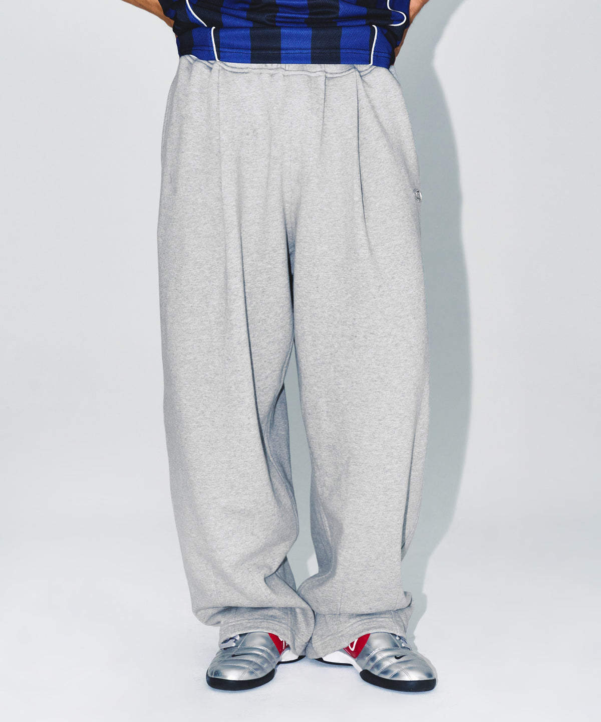 【韓国限定】CHROME B MAXI WIDE PANTS [MELANGE GREY]