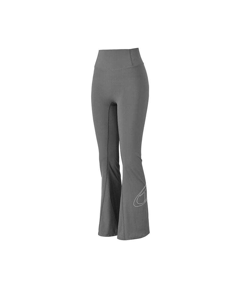 【韓国限定】W STROKE B FLEECE BOOTS CUT LEGGINGS [CHARCOAL]