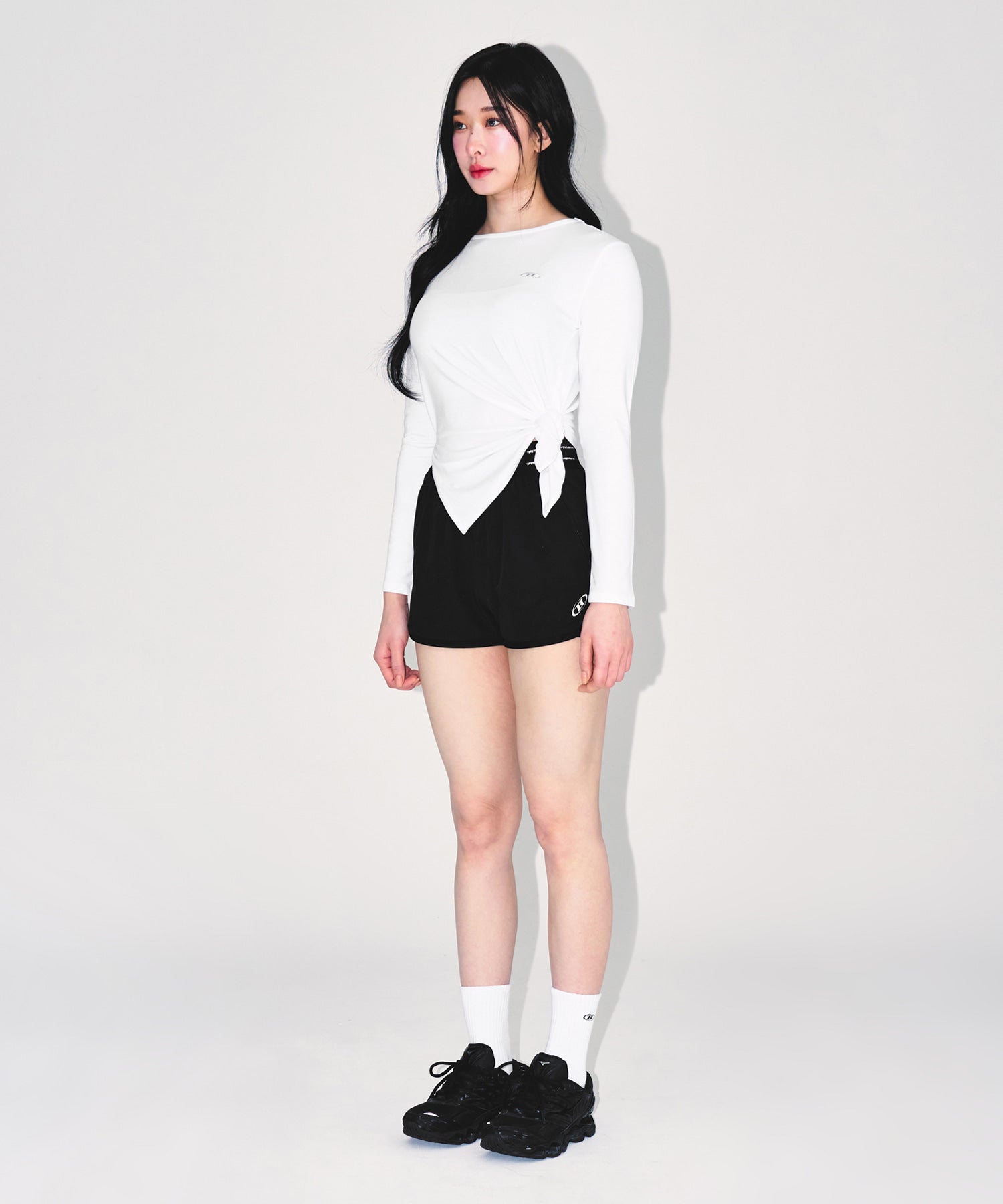 【予約販売：ご注文より1～3週間後に発送予定】W MODAL TIE LONG SLEEVE [WHITE]