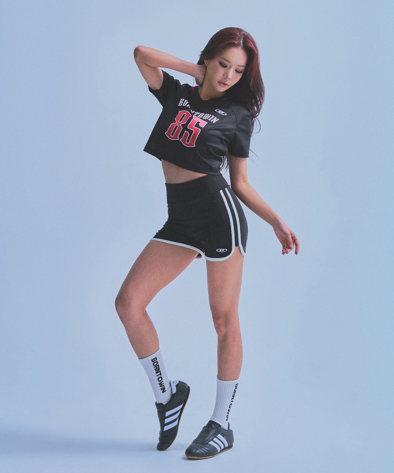 予約販売：ご注文より1～3週間後に発送予定】W RUGBY JERSEY SEMI CROP