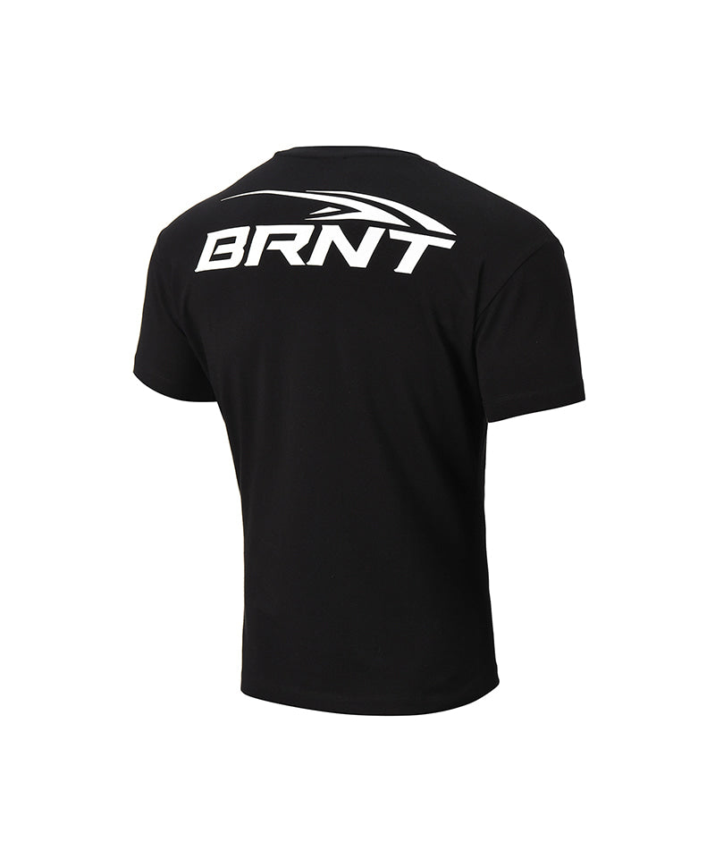 【予約販売：ご注文より1～3週間後に発送予定】BRNT BACK LOGO MUSCLE FIT T-SHIRTS [BLACK]