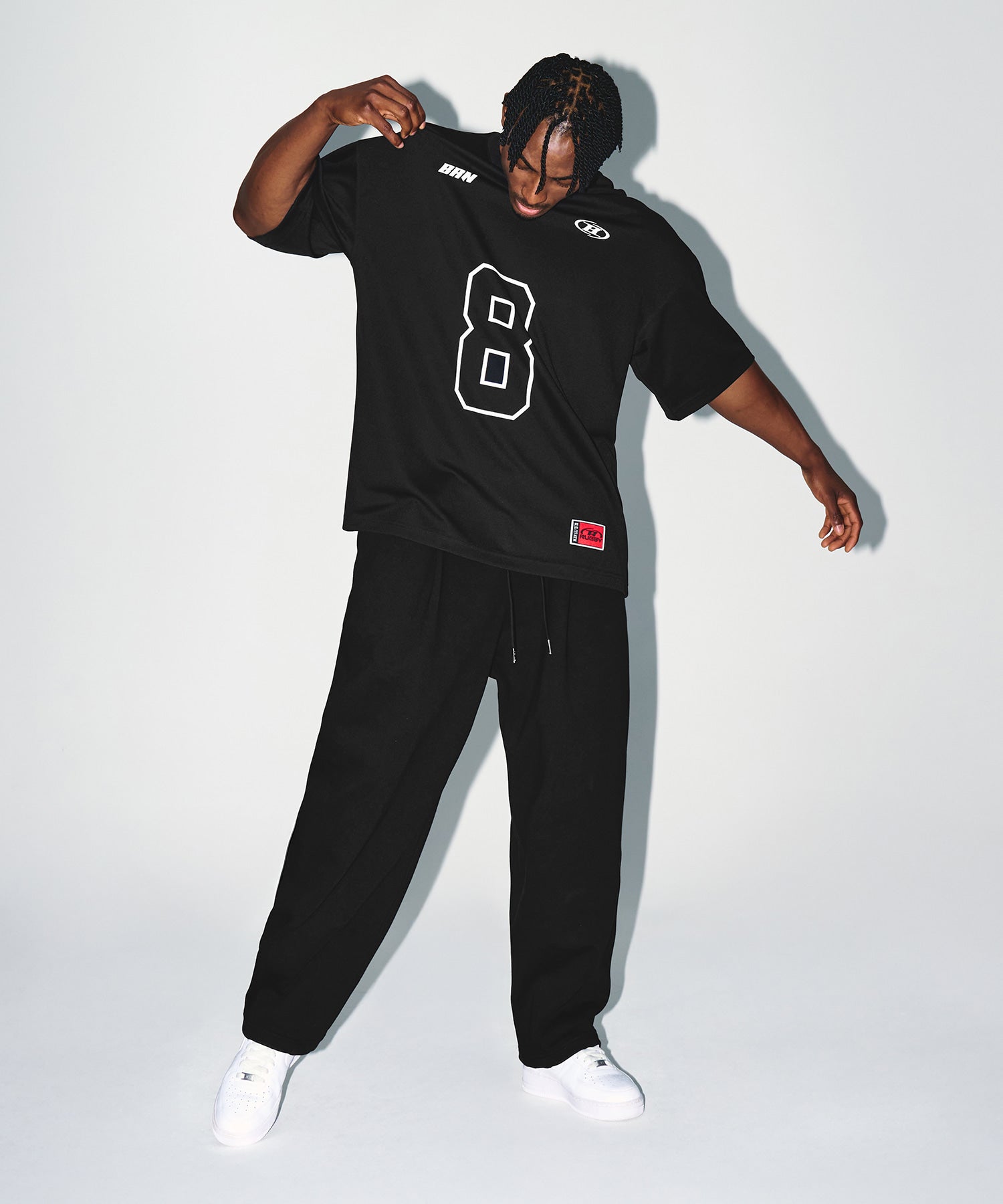 【予約販売：ご注文より1～3週間後に発送予定】BRN COOL MESH EXTRA FIT T-SHIRTS [BLACK]