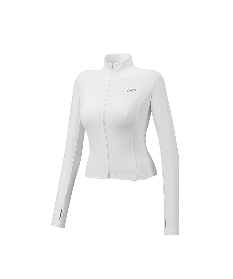 【予約販売：ご注文より1～3週間後に発送予定】W COMPRESSION FULL ZIP UP JACKET [WHITE]