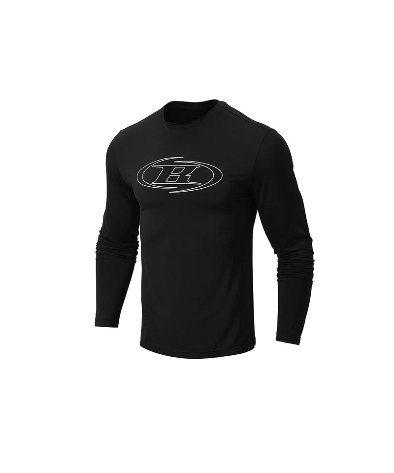 【予約販売：ご注文より1～3週間後に発送予定】STROKE B QUICK DRY LONG SLEEVE [BLACK]