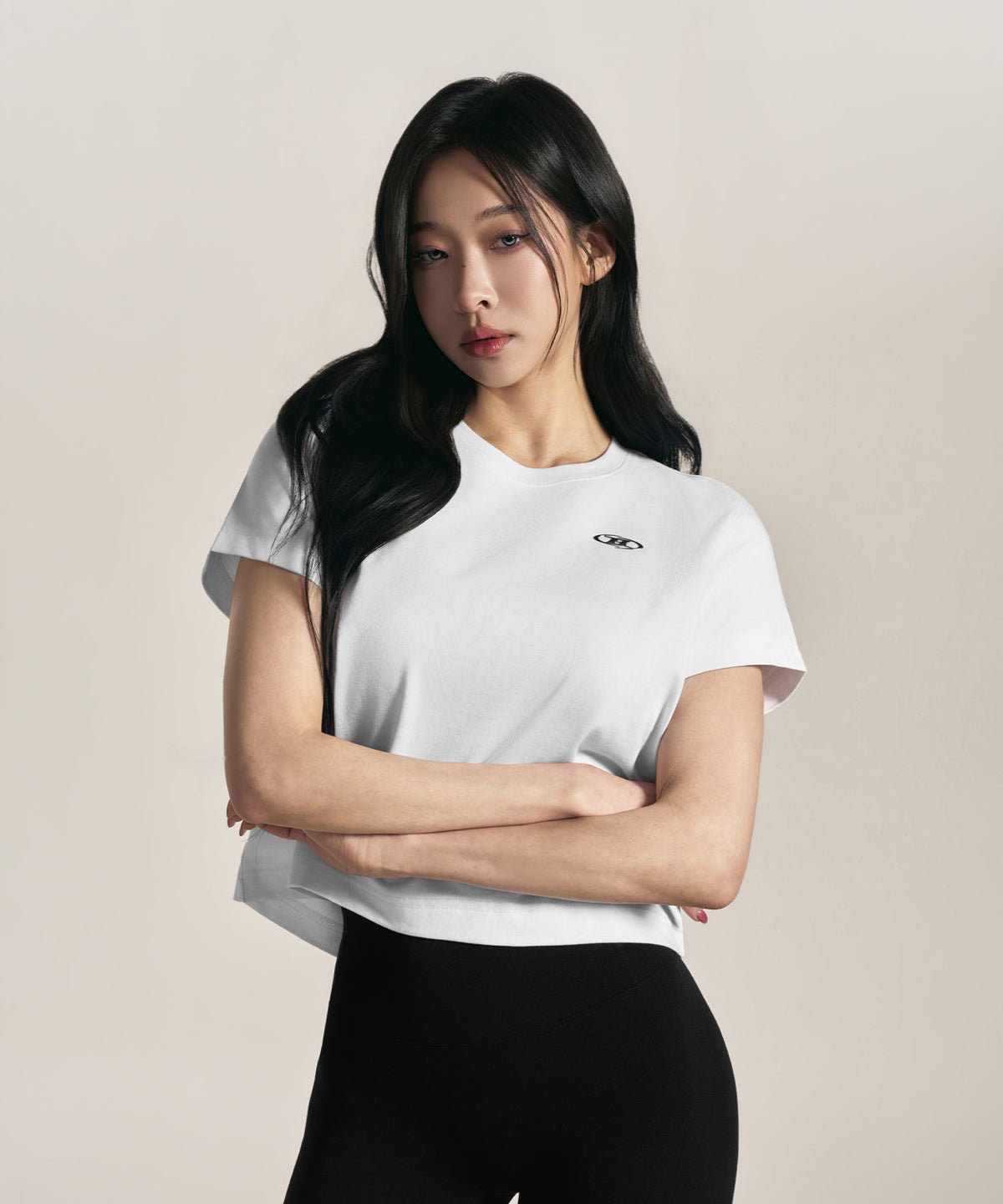 W SILVER B BASIC T-SHIRTS [WHITE]